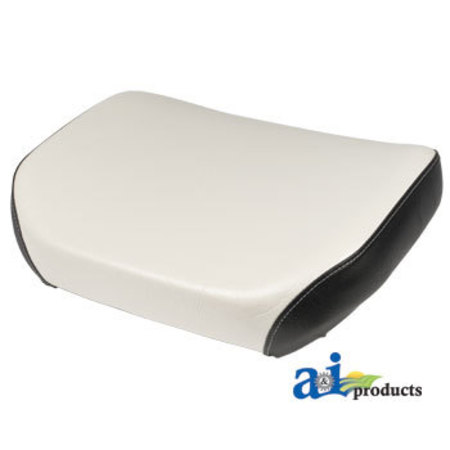 A & I PRODUCTS Bottom Cushion, Wood Base, WHT/BLK VINYL 15" x18" x3" A-388546R91-5